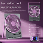 Ventilateur de bureau ultra-fin USB — affichage numérique, portable, silencieux