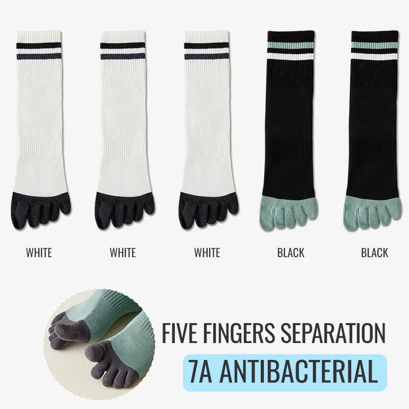 5 paires de Chaussettes Longues à 5 Doigts – Anti-Odeur & Anti-Frottement
