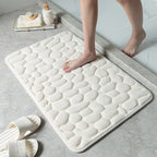 Ultra-absorbent pebble bath mat