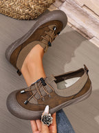 Baskets Slip-On à Lacets Élastiques & Semelles Antidérapantes