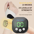 Masseur Électrique de Poignet EMS Sans Fil Ambidextre – 10 Modes de Massage & 29 Intensités