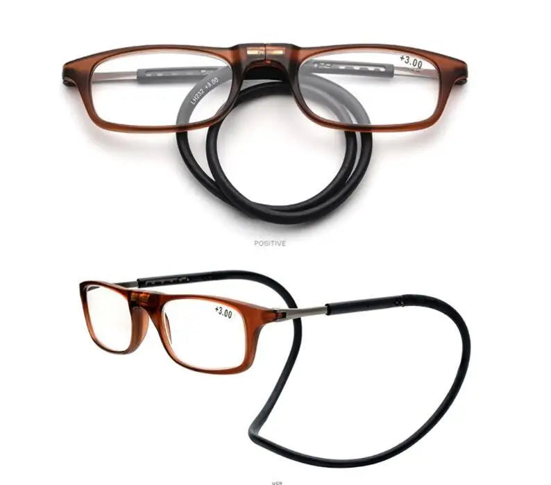 Lunettes presbytes pliables avec cordon en silicone