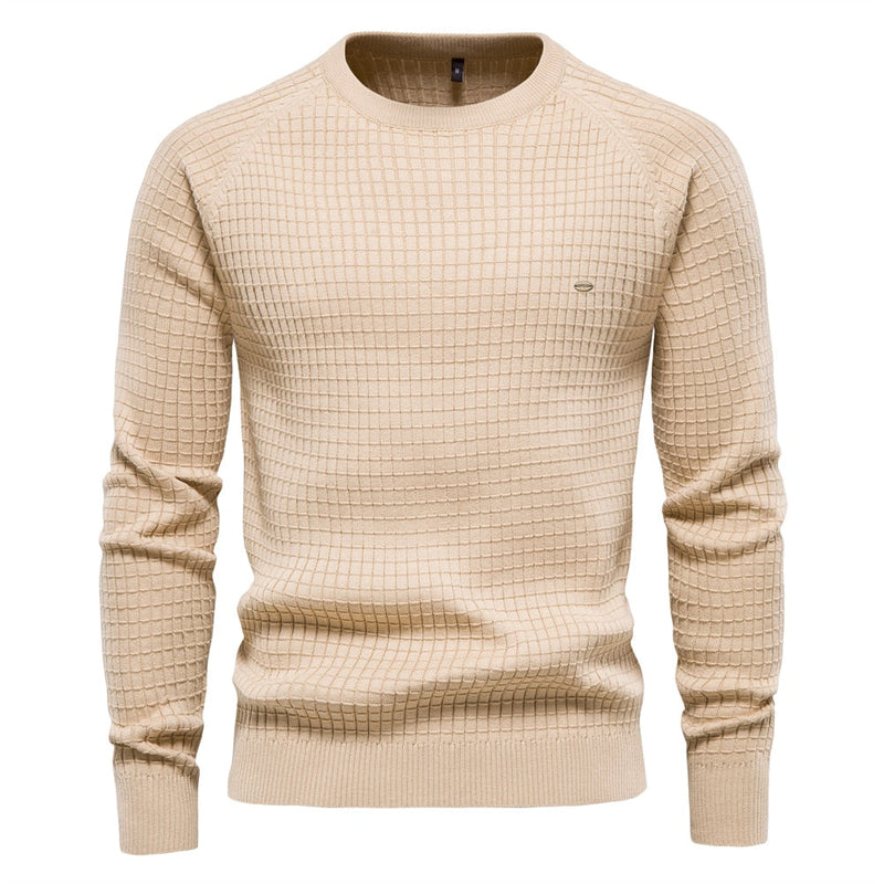 Pull maillé col rond pour homme