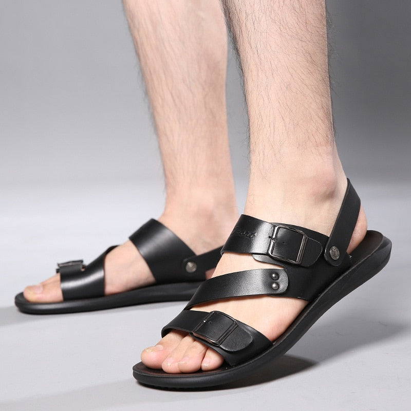 Sandales d'été en cuir pour hommes