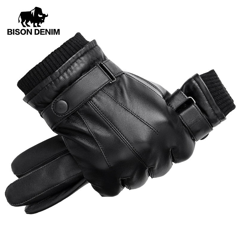 Gants en cuir véritable