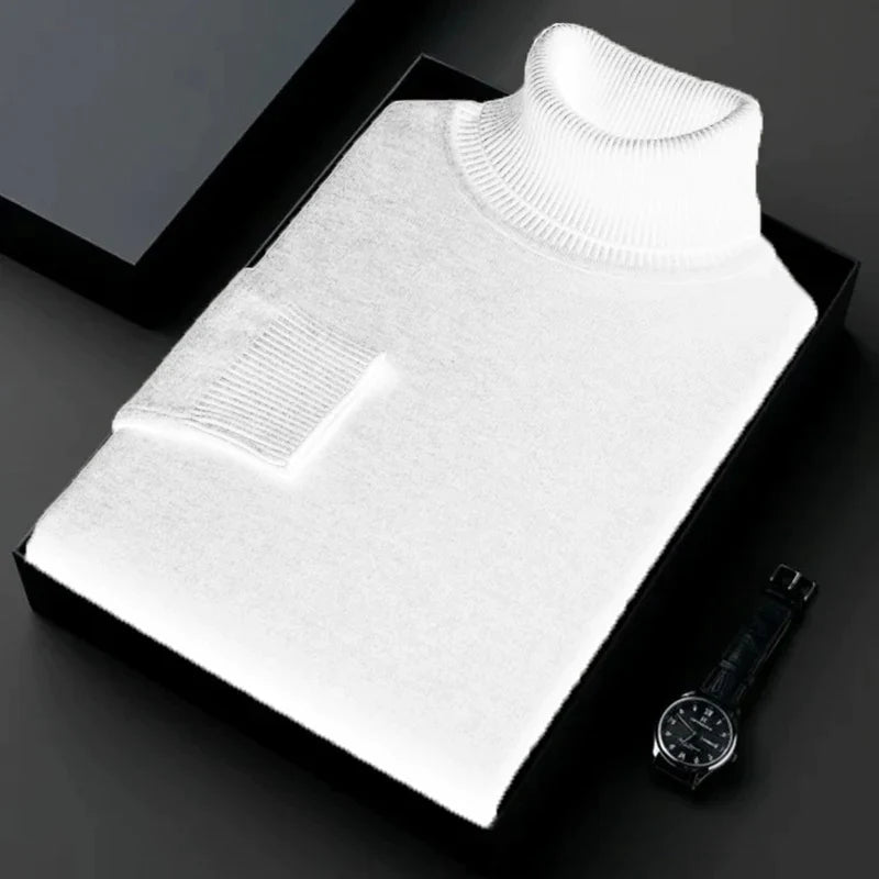 Pull à col roulé vintage pour hommes