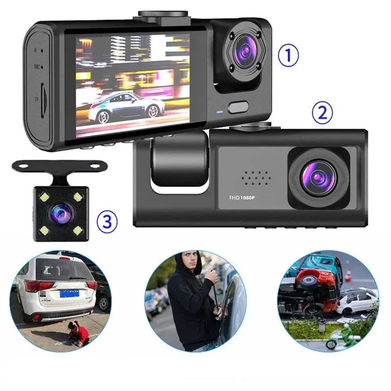 DASHCAM double objectif vision nocturne + carte SD 32gb