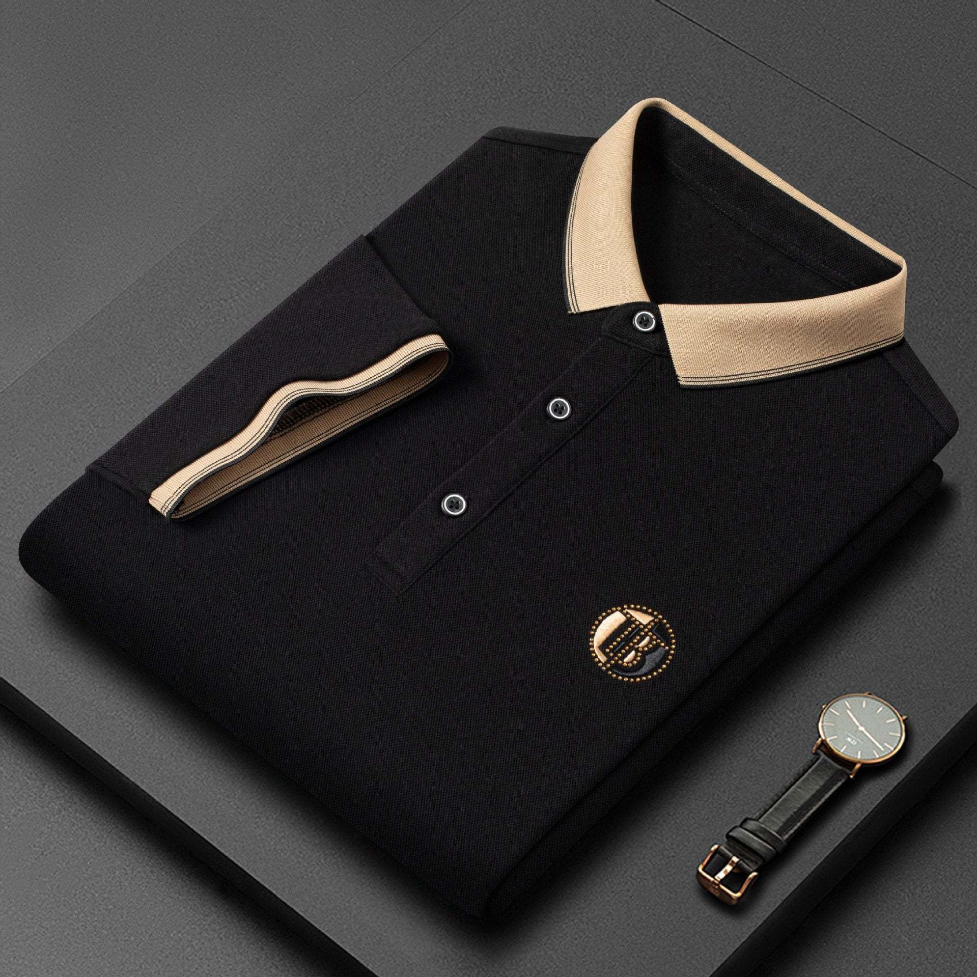 Italian Polo Shirt with Embroidered Logo - Men