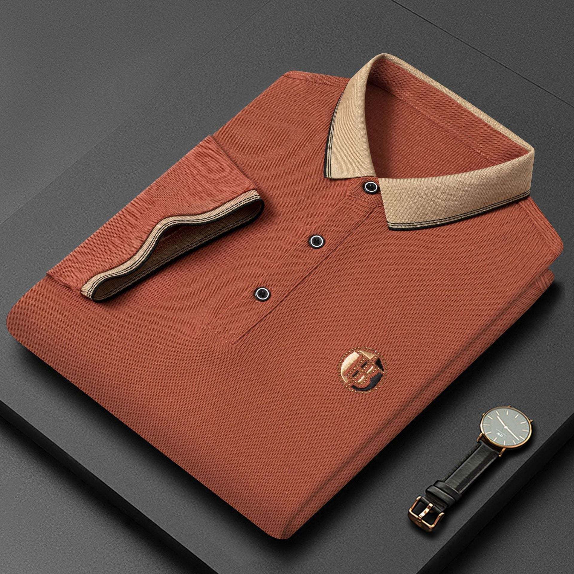 Italian Polo Shirt with Embroidered Logo - Men